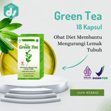Green Tea Herbal Diet Pill 18 Capsules | Helps Reduce Body Fat and Lose Weight