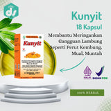 Obat Herbal Kunyit 18 Kapsul | Mengatasi Lambung Perih, Mual, Muntah, Perut Kembung