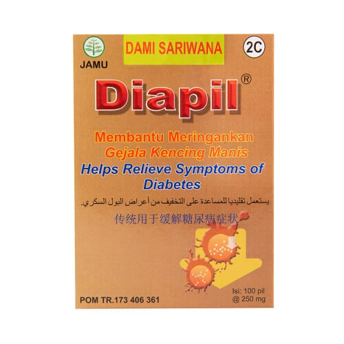 Obat Herbal DIAPIL 100 Pil Meringankan Gejala Kencing Manis / Diabetes