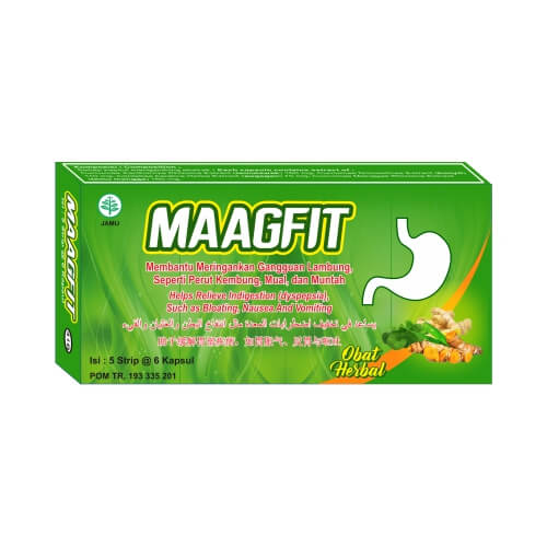 Obat Herbal MAAGFIT Strip (30 Kapsul) Meringankan MAAG dan Gangguan Lambung