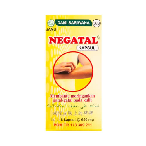 Obat Herbal NEGATAL 18 Kapsul Mengatasi Kulit Gatal Gatel, Bisul, Jerawat